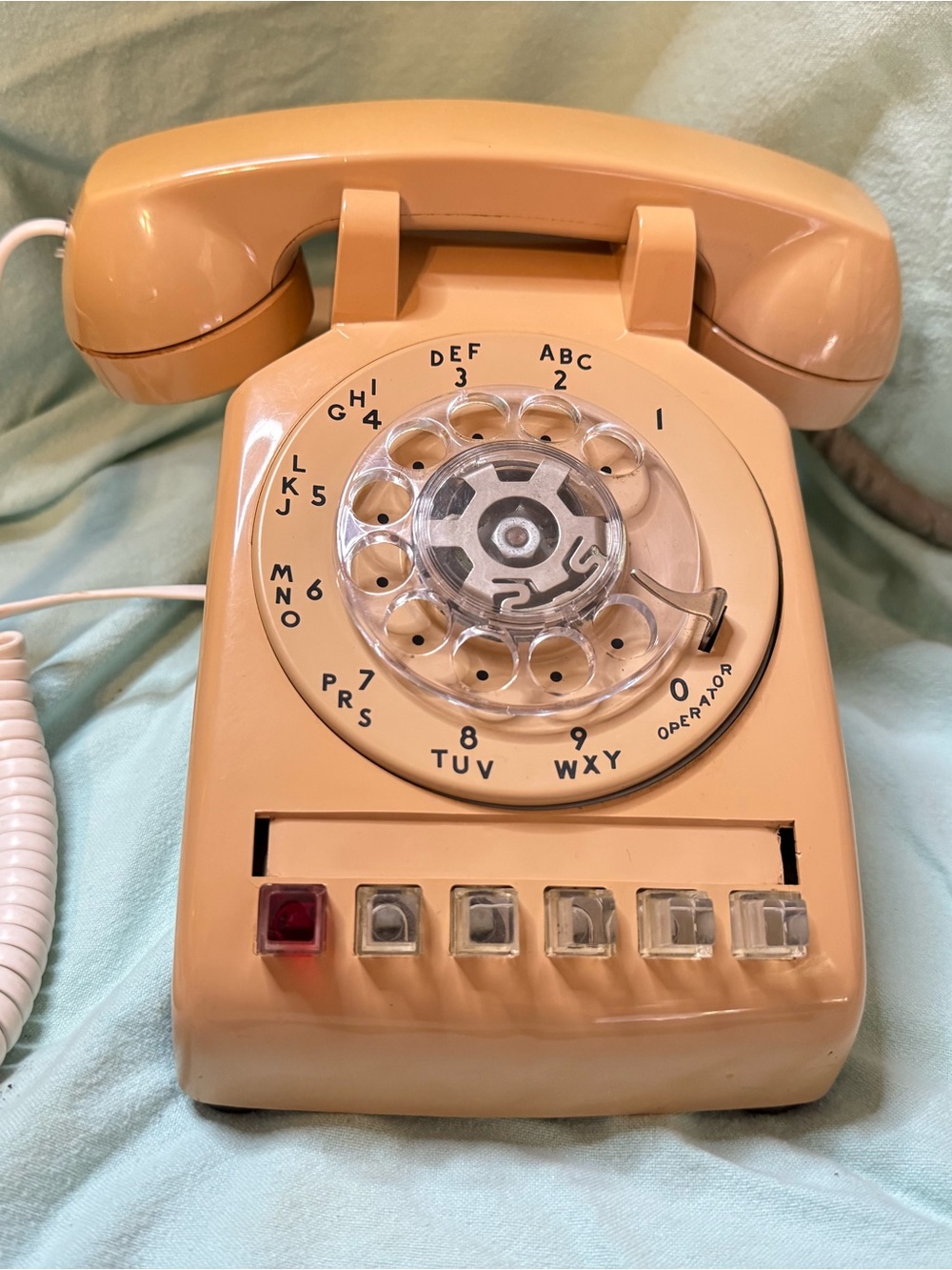 Vintage Western Electric Beige Rotary Phone 6 Button 564 Multiline UNTESTED